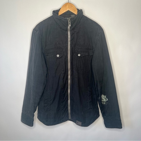 G STAR RAW JACKET 100% COTTON XL BLACK - Picture 1 of 11